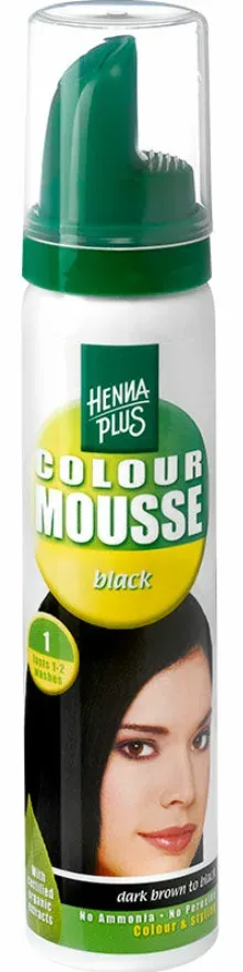 HENNA PLUS Colour Mousse 1 Schwarz (75ml)
