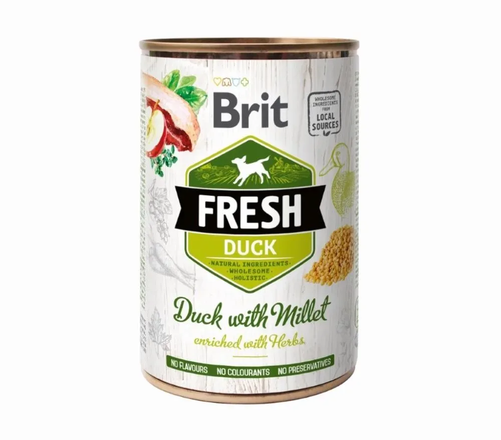 Brit Fresh Can Ente mit Hirse (6x400g)