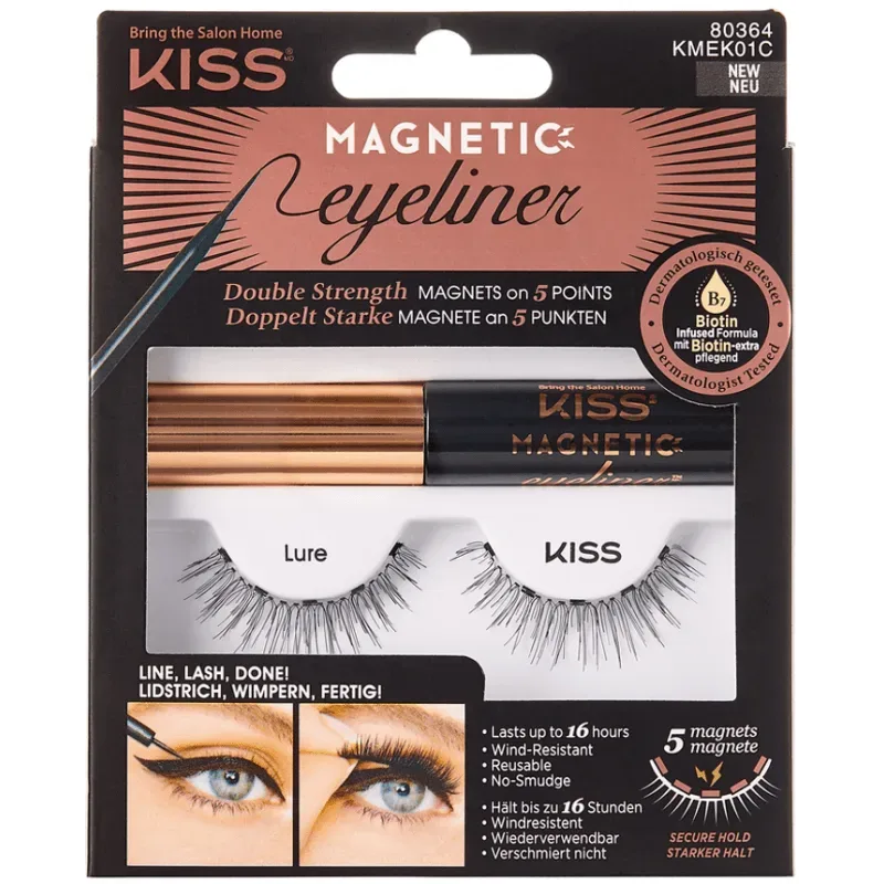 KISS -  Magnetic Eyelash Kit, Eyelash Kit 01, Black