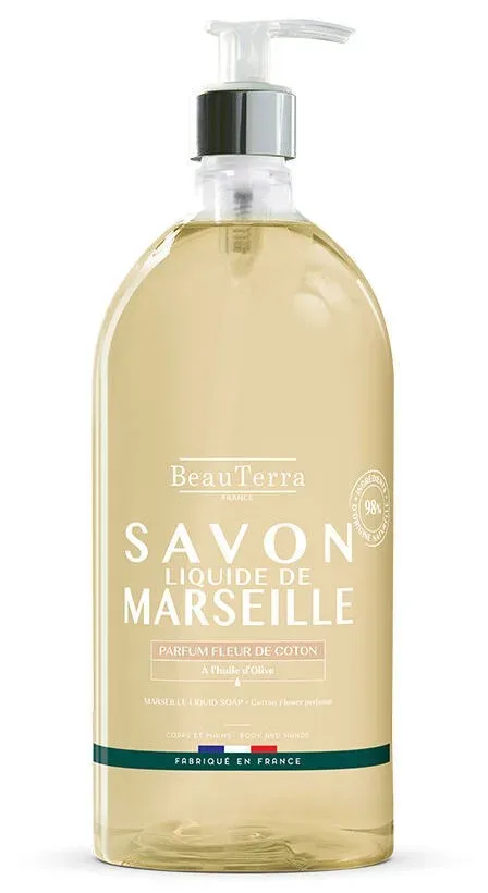 BeauTerra Flüssigseife Marseille Baumwollblüte (1000ml)