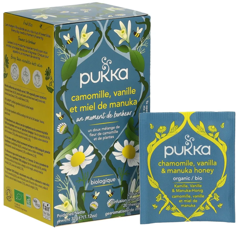 Pukka-Kamille, Vanille- und Manuka-Honig