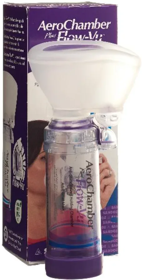 AeroChamber Plus Flow-Vu  violett kleine Maske (1 Stk)