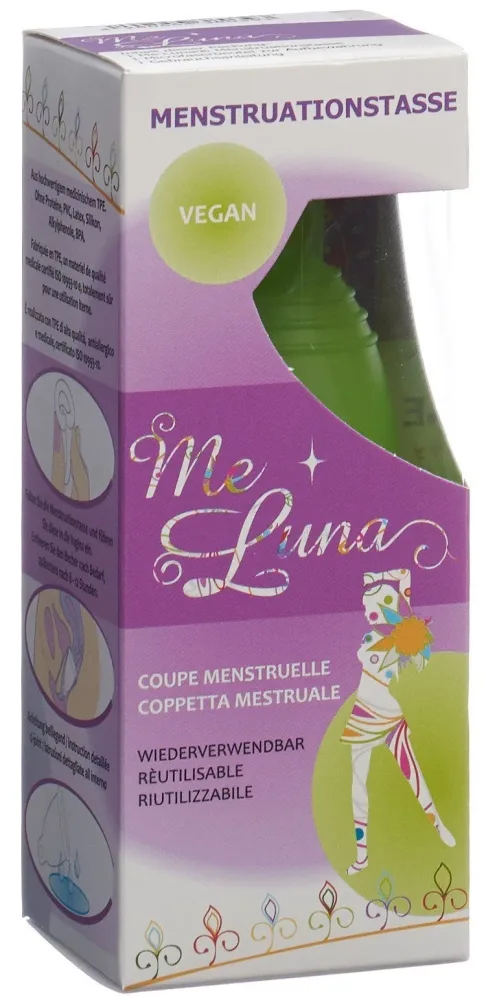 Me Luna Menstruationstasse Classic S Ring Grün (1 Stk)