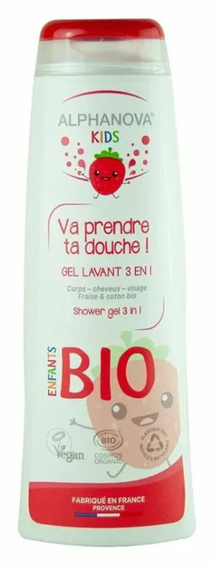 ALPHANOVA kids Va prendre ta douche Erdbeere Bio (250ml)