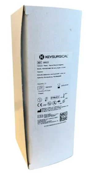 KEY SURGICAL Einmal-Knopfkanülen aus Kunststoff, 1x100mm (21 Stk)