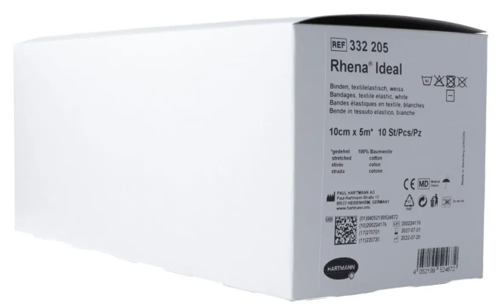 Rhena Ideal Elastische Binde 10cmx5m weiss (10 Stk)