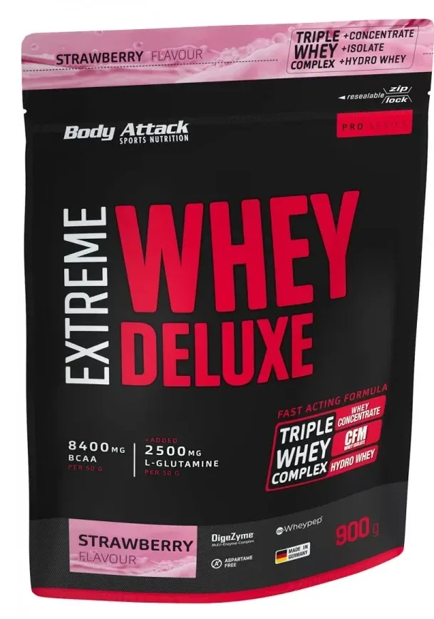 Body Attack Extreme Whey Deluxe Strawberry (900g)