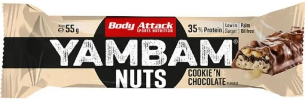 Body Attack Yambam Nuts Bar Cookie 'n Chocolate (55g)