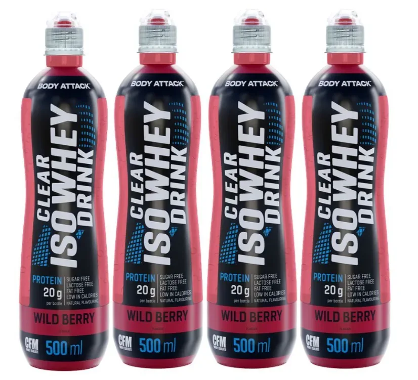 Body Attack Clear Iso Whey Drink Wildberry (12x500ml)