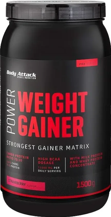 Body Attack Power Weight Gainer Strawberry (1500g)