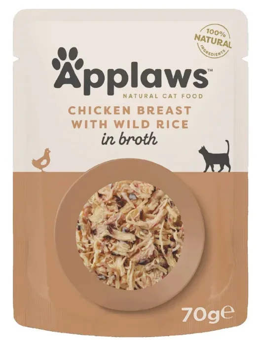 Applaws Nassfutter mit Hühnchenbrust und Wildreis (70g)