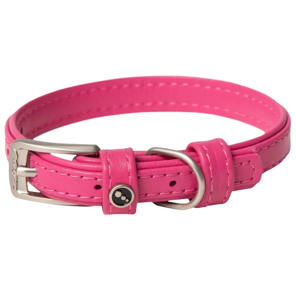 rogz Leather Halsband pink, Halsumfang 38-49cm (1 Stk)