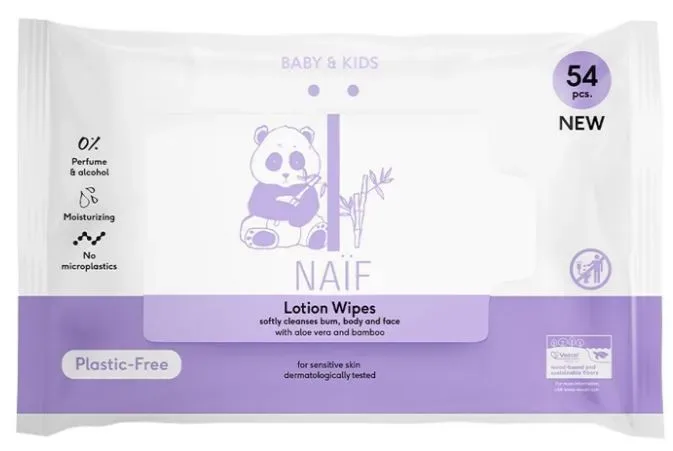 Naïf Kunststofffreie Lotion Baby-Feuchttücher (54 Stk)