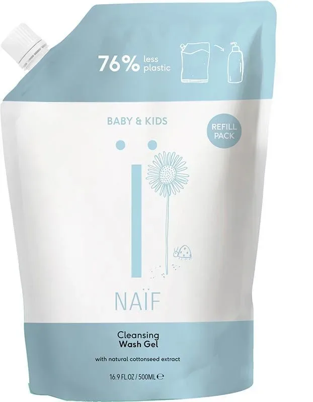 Naïf Baby & Kids Cleansing Wash Gel Refill (500ml)