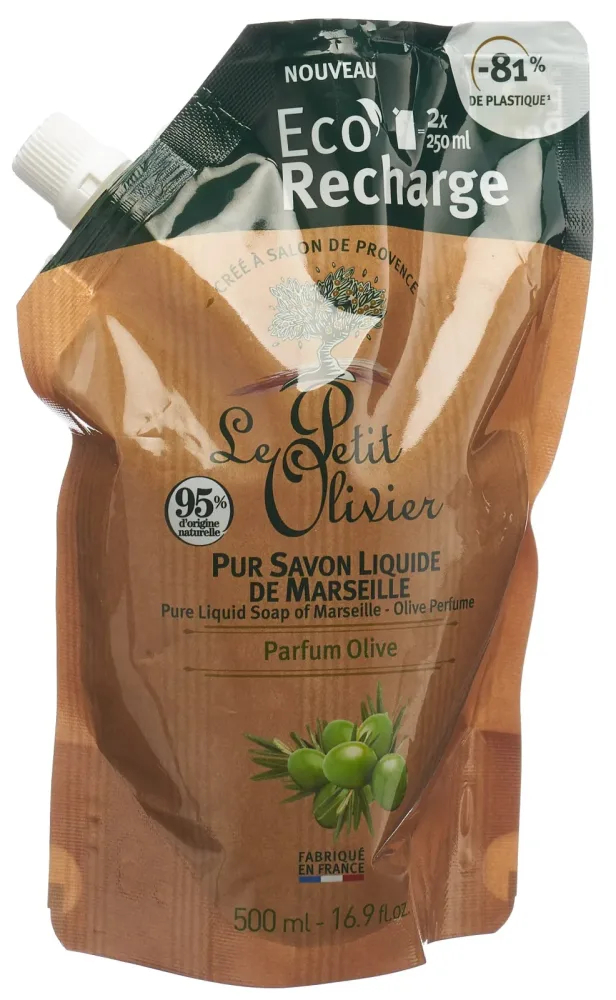 Le Petit Olivier Reine flüssige Marseiller Seife Olivenduft Eco-Recharge Btl 500 ml
