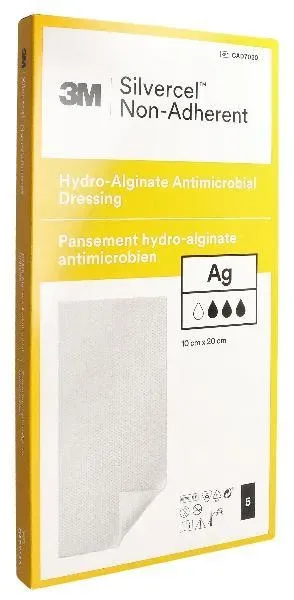 SILVERCEL NON ADHERENT Wundauflage 10x20cm (5 Stk)