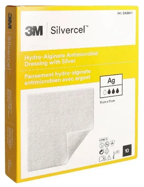 SILVERCEL Hydroalginat Kompressen 11x11cm (10 Stk)