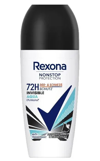Rexona - Deo Roll-On, Nonstop Protection Invisible Aqua, 50 ml