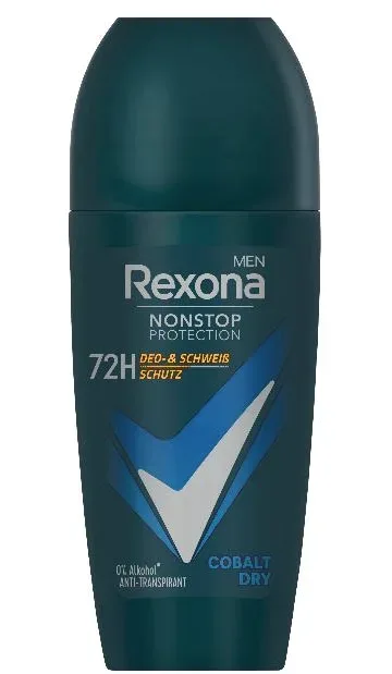 Rexona - Roll-On, Men Nonstop Protection Anti-Transpirant Cobalt Dry, 50 ml