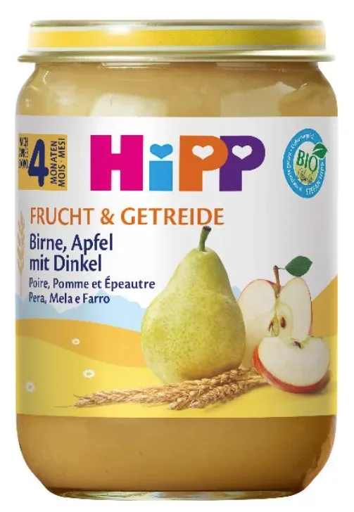 Hipp Bio Birne-Apfel mit Dinkel (190g)