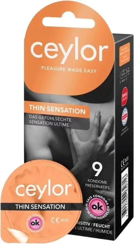 Ceylor Thin Sensation Thin Condoms, 9 Stück - Amorana