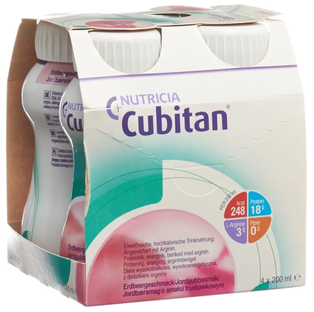 Cubitan Trinknahrung Erdbeer (4x200ml)