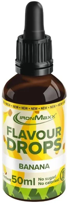 IronMaxx Flavor Drops Banana, kalorienfreies Süssungsmittel (50ml)