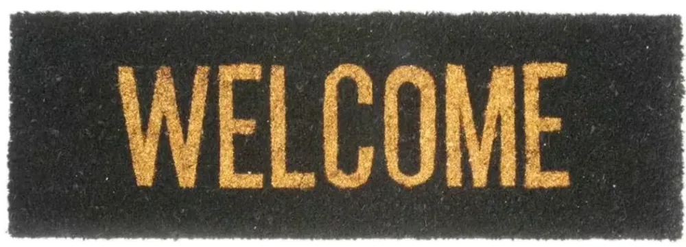 Present Time Fussmatte Welcome, Gold/Schwarz, 75cmx26cm (1 Stk)