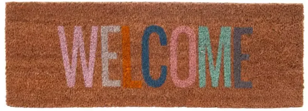 Present Time Fussmatte Welcome, Braun/Mehrfarbig, 75cmx26cm (1 Stk)