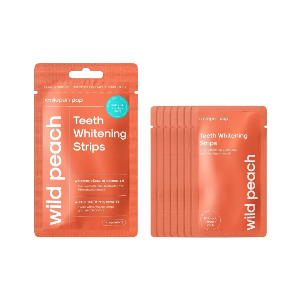 smilepen Pop Teeth White Strips Wild Peach (7x2 Stk)