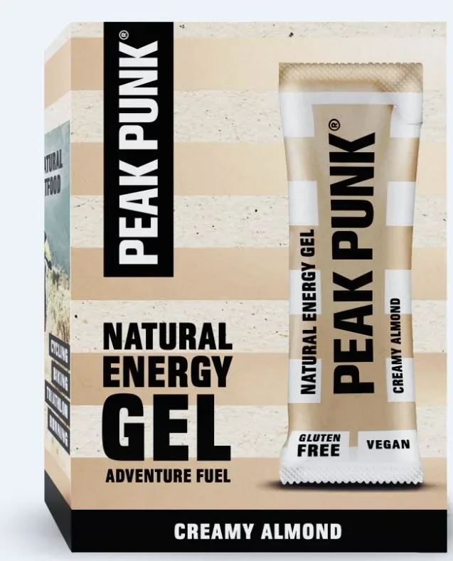 PEAK PUNK Natural Energy Gel Creamy Almond (12x25g)