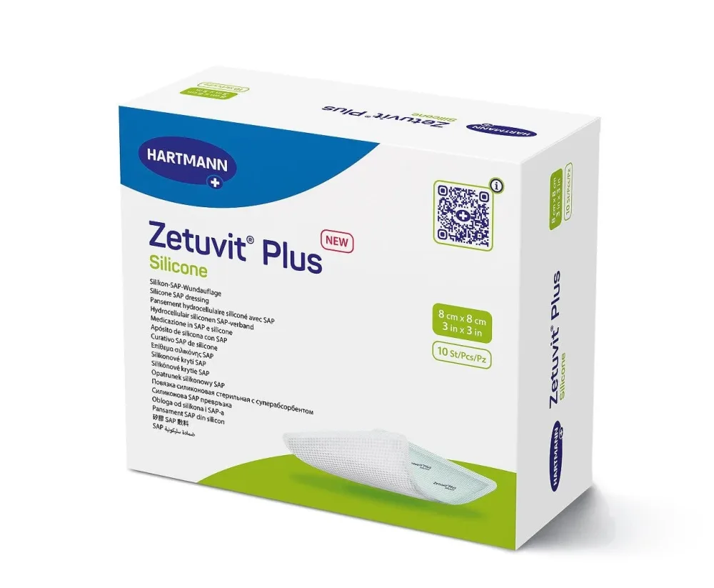 ZETUVIT Plus Silicone 8x8cm (10 Stk)