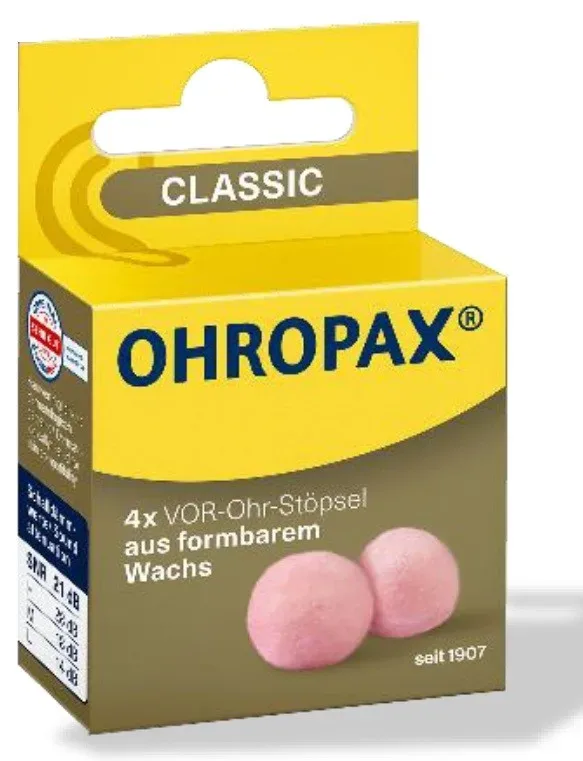 OHROPAX Classic Ohrstöpsel aus Wachs (4 Stk)