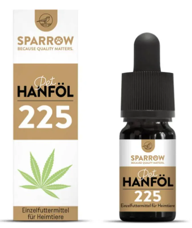 SPARROW Hanföl 225 für Haustiere mit CBD (10ml)