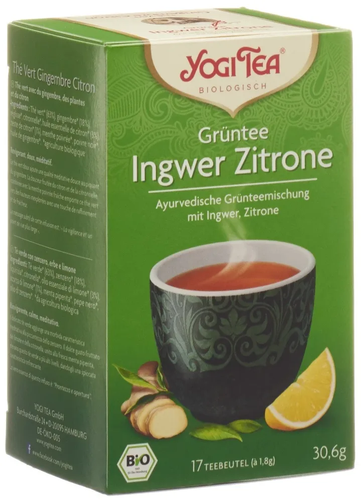 Yogi Tea Grüntee Ingwer Zitrone (17 Beutel)