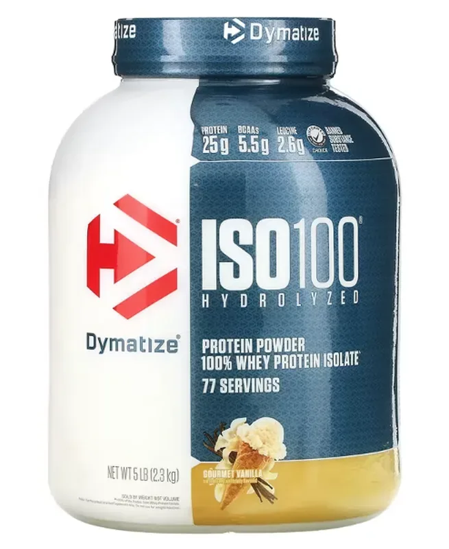 DYMATIZE - Power Pulver, Iso 100 Gourmet Vanilla 5lb, 2.264KG