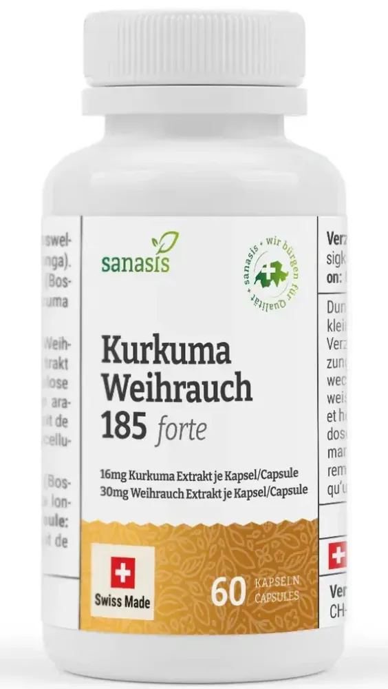 sanasis Kurkuma Weihrauch 185 forte Kapseln (60 Stk)