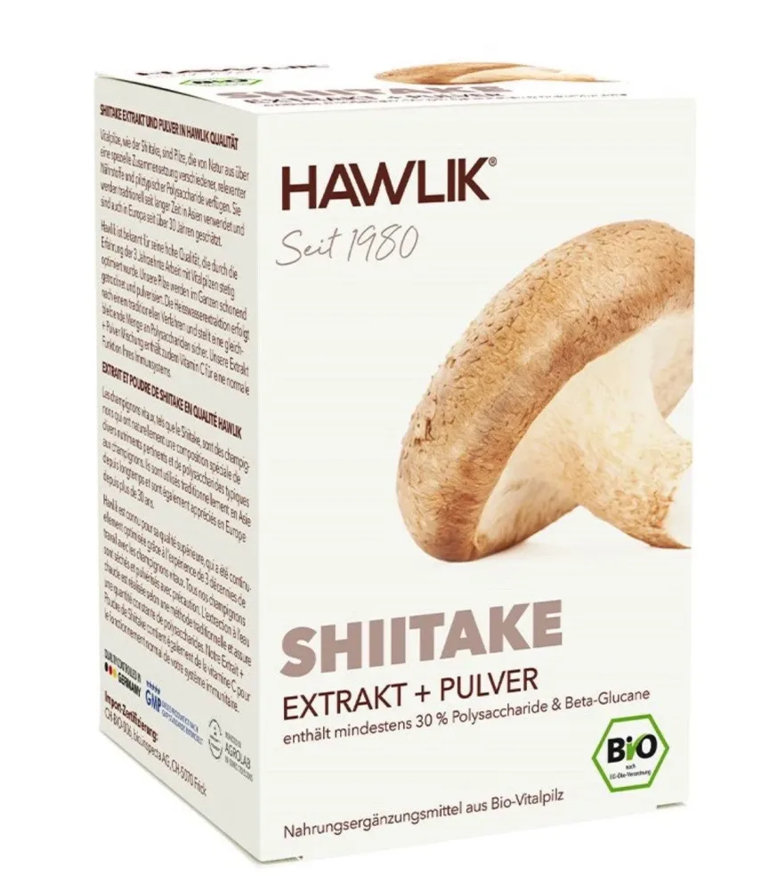 HAWLIK Shiitake Extrakt + Pulver Kapseln (120 Stk)