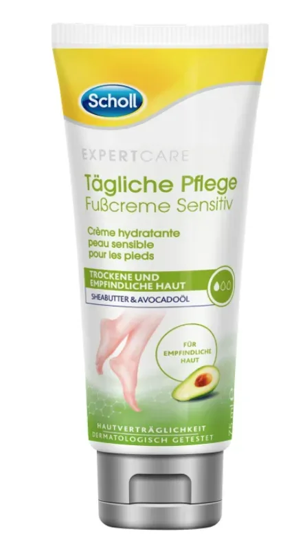 Scholl - Tägliche Pflege Sensitiv, Expert Care Fusscreme, 75 ml