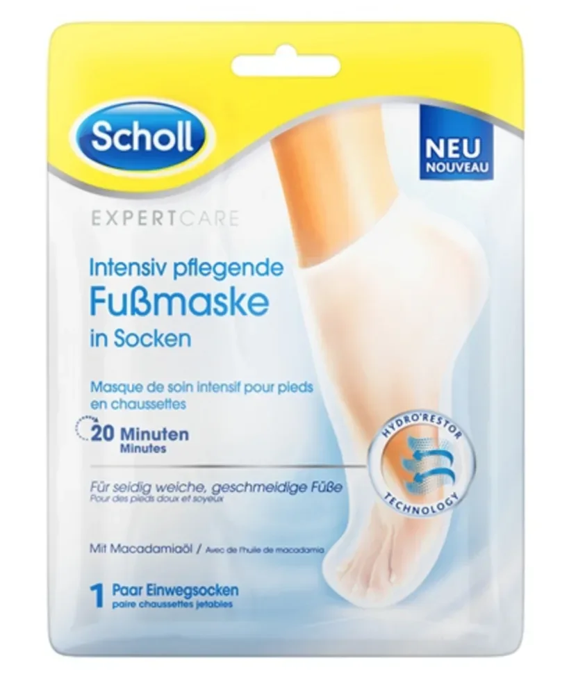 Scholl Expert Care intensiv pflegende Fussmaske Macadamiaöl
