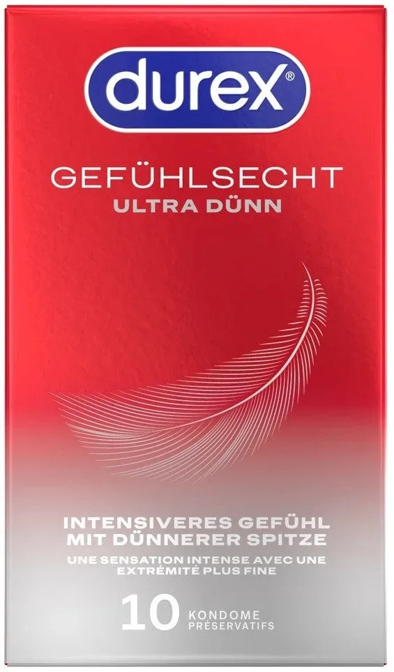 Durex Feeling Ultra Thin Condoms[Transparent-10 pcs], 10 Stück - Amorana