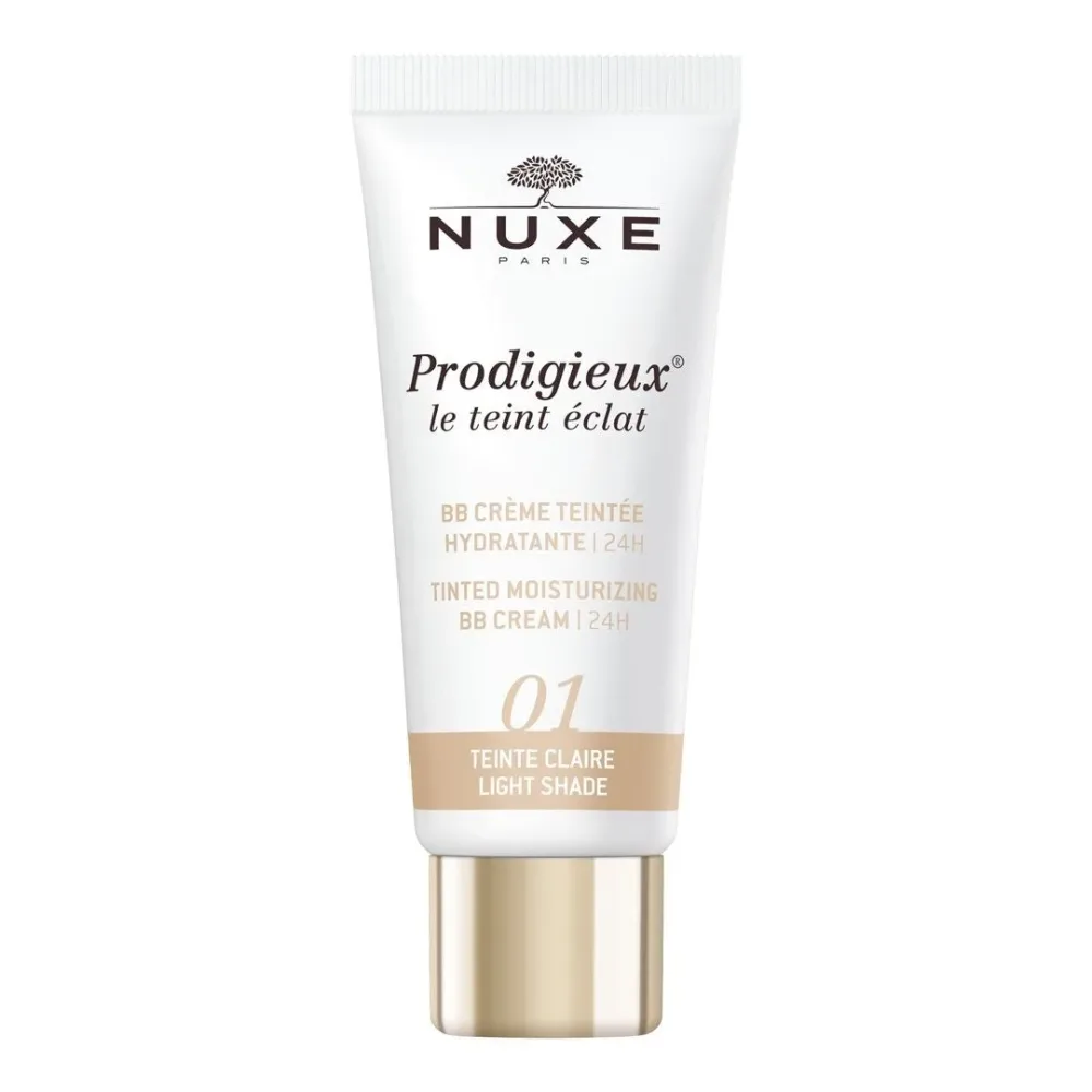 Nuxe - BB-Creme, Prodigieux® Le Teint Éclat strahlender Teint Getönte, feuchtigkeitsspendende BB-Creme | 24H, 30 ml, Light