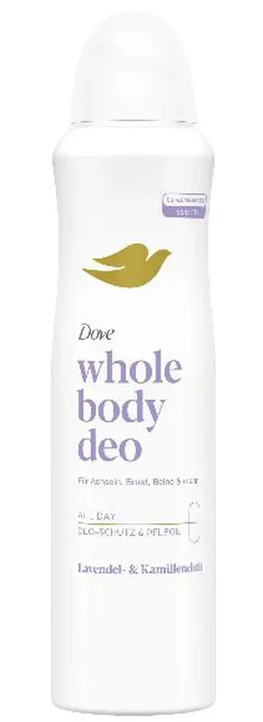 Dove - Whole Body Deodorant Spray Lavendel- & Kamillenduft ohne Aluminiumsalze, 150  ml