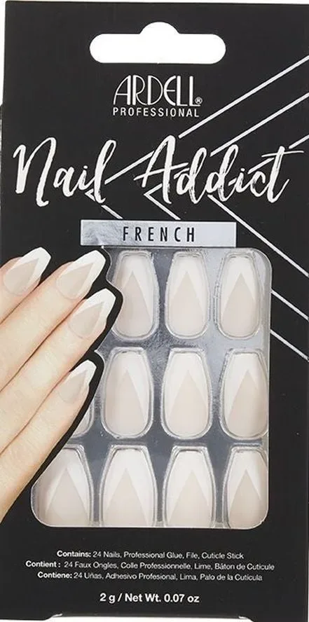 Ardell - Nail Addict Modern French, Künstliche Fingernägel, Set, Weiss