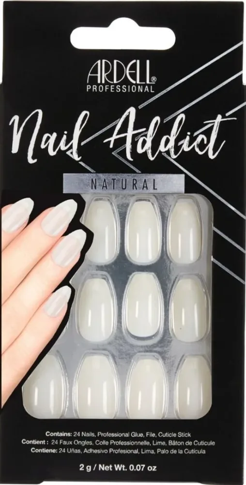 Ardell - Nail Addict Natural Ballerina, Künstliche Fingernägel, 24 Stk