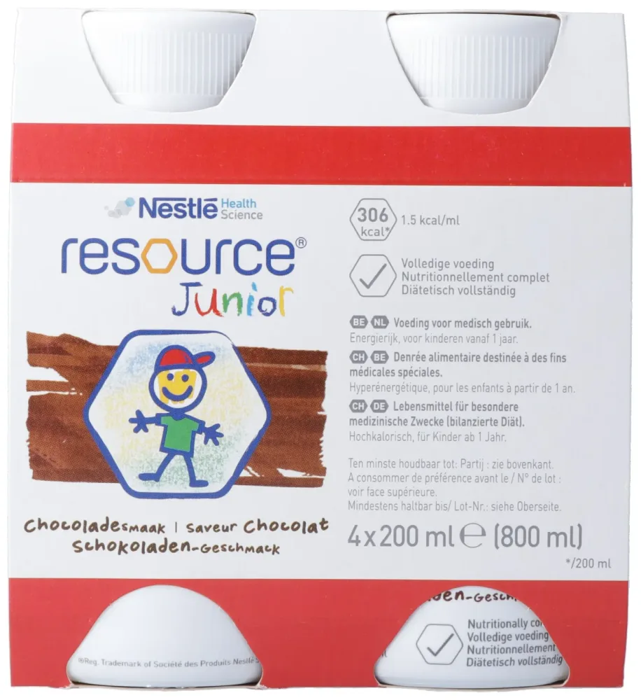 Resource Junior Fibre Schokolade (4x200ml)