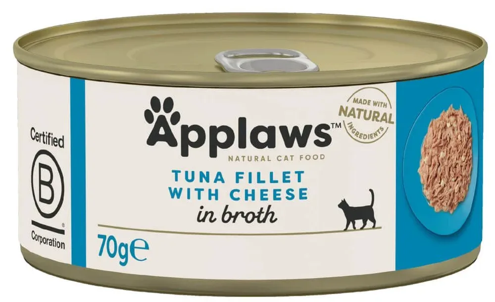 Applaws Thunfischfilet und Käse, Nassfutter für Katzen (70g)