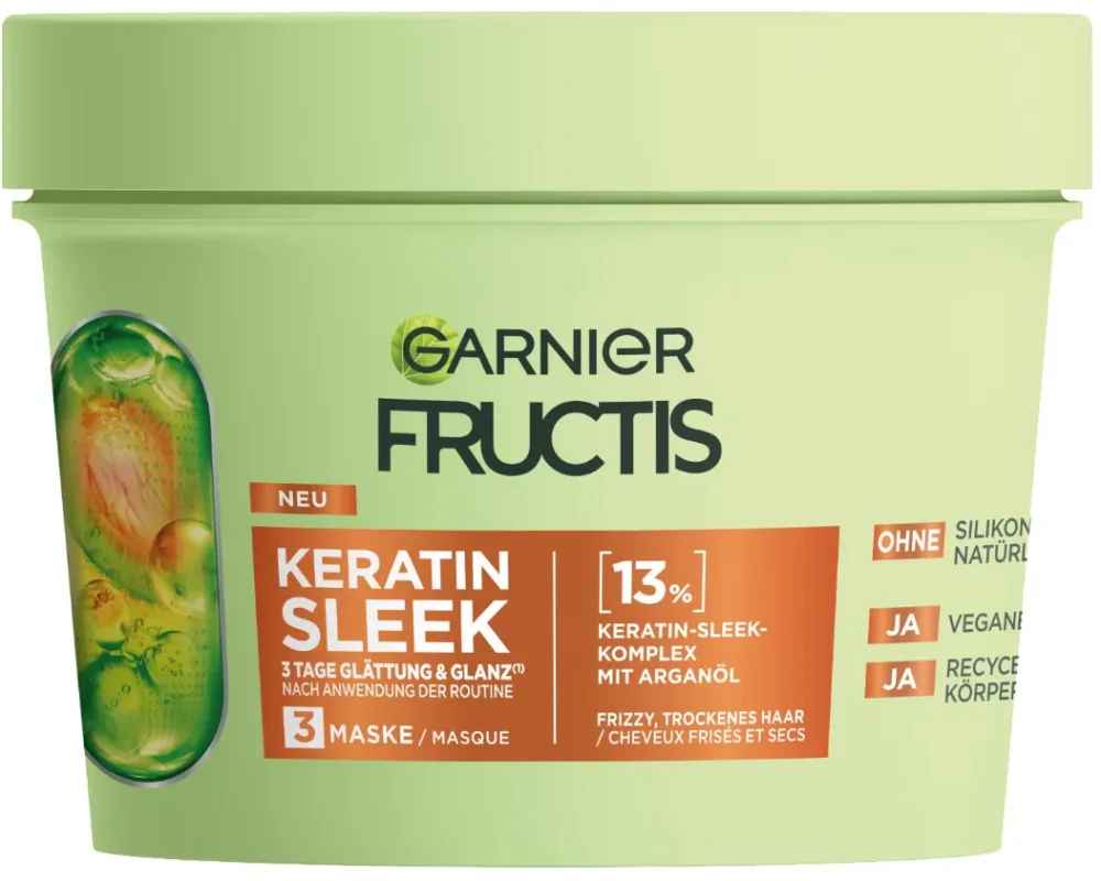 Garnier Fructis Keratin Sleek Maske, 370ml