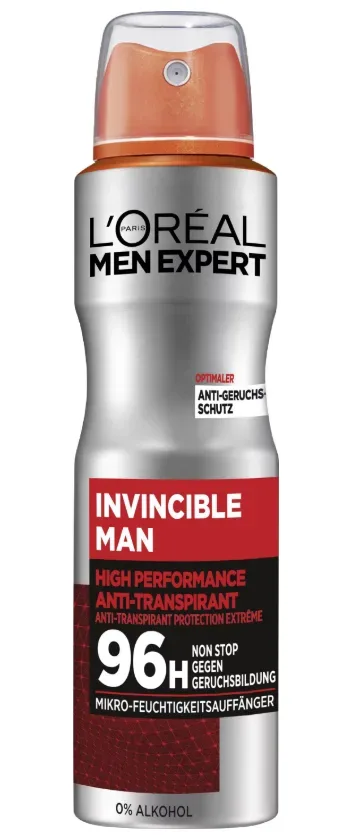 L´OrÉal Men Expert Invincible Man 96H Anti-Transpirant High Performance Körperpflege 150 ml Herren