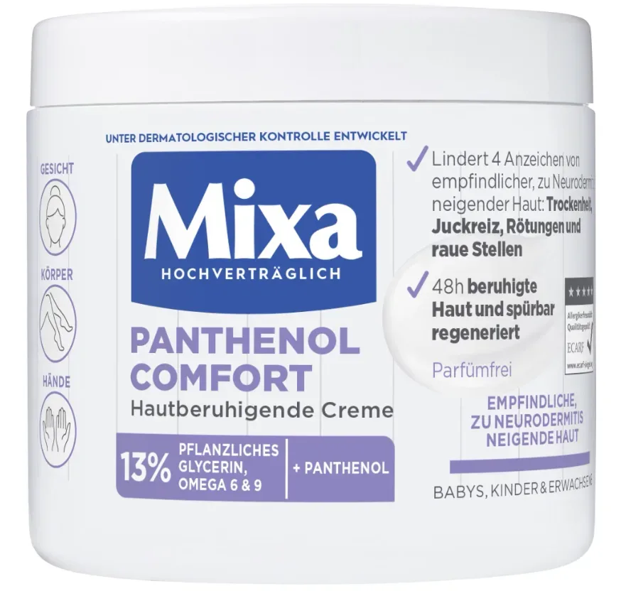 Mixa - Hautberuhigende Creme, Panthenol Comfort, 400 ml
